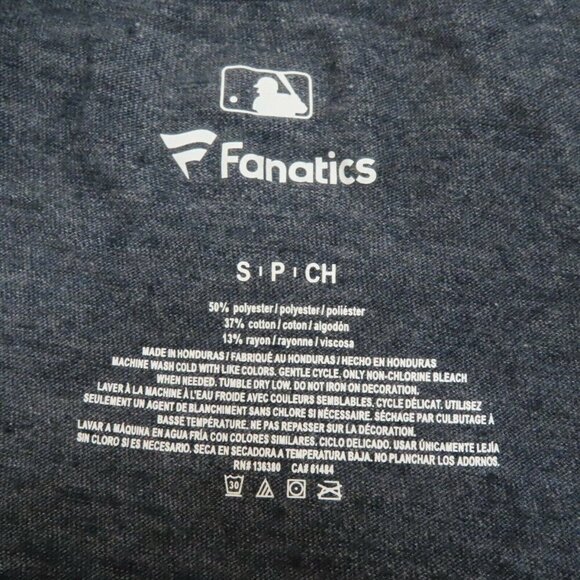 Fanatics Women Small Milwaukee Brewers Baseball V Neck Heathered Blue Shirt NEW - Picture 6 of 7